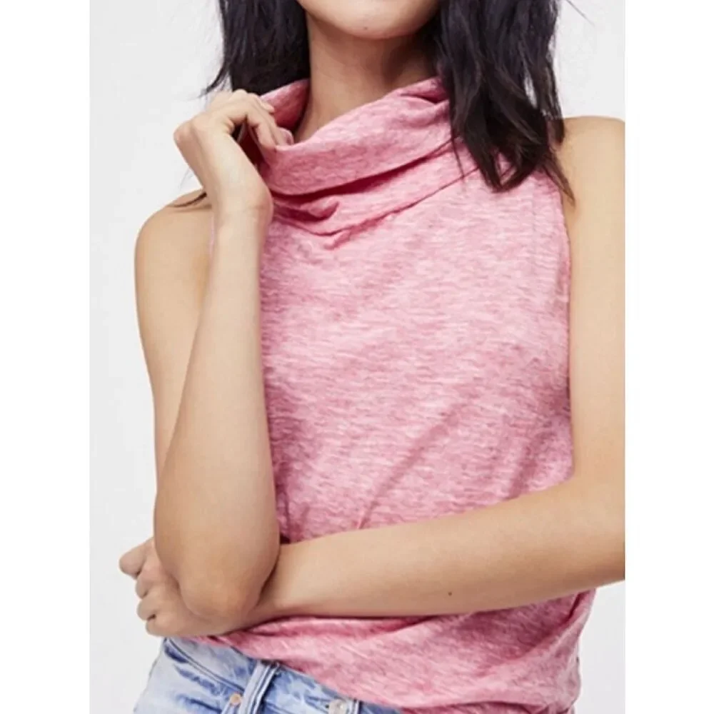 NEW Free People Women’s S Summer Thing Sleeveless Cowl Neck Knit Top